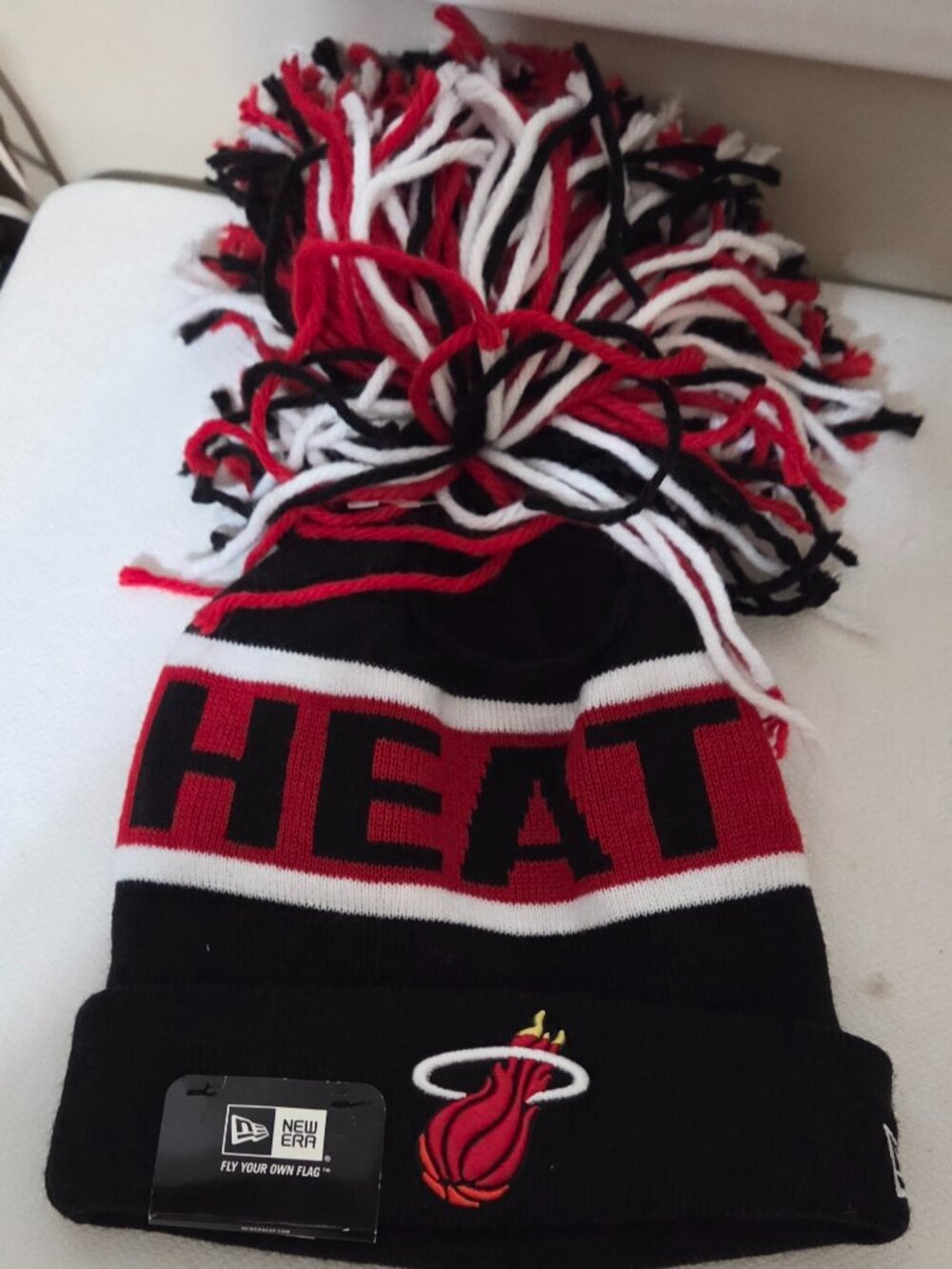 Miami Heat Knit Sock Hat Beanies By New Era OFSA Retail $22.99